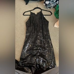 Black sequin dress